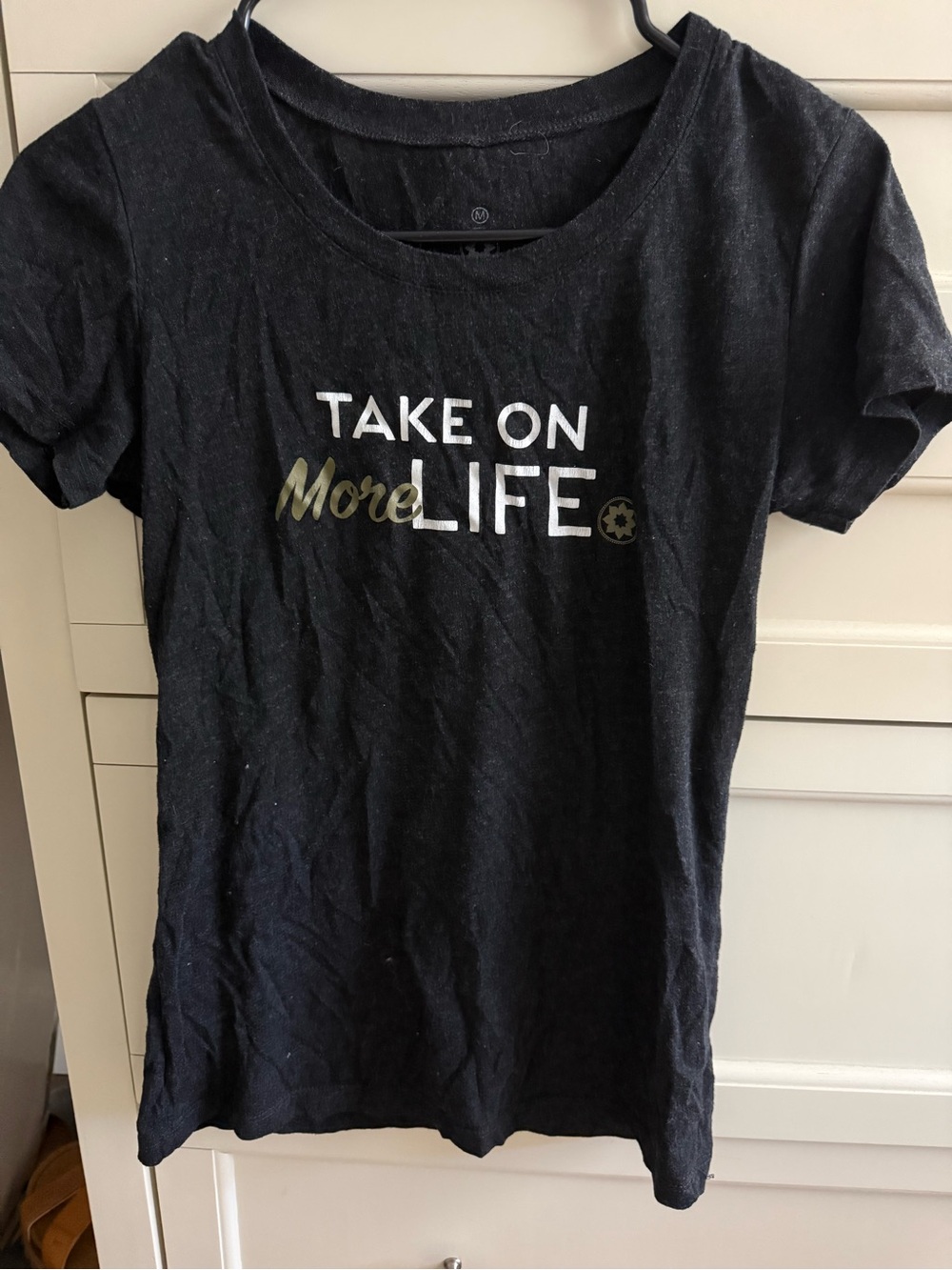 Club Pilates Black Graphic Tee "Take On More Life"